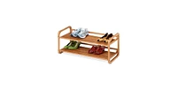 Slickblue Modern 2-Shelf Shoe Rack - Stylish Storage Organizer for Entryway