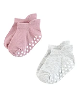 Hudson Baby Girls Non-Skid No-Show Socks