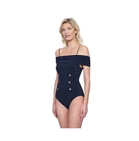 Gottex Women's Monte Carlo Off Shoulder One Piece Swimsuit