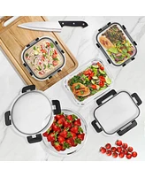 Sorbus 16 Piece Glass Meal Prep Containers with Airtight Lids
