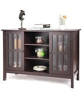 Slickblue Wood Tv Stand Storage Cabinet and Console Table for Living Room Organization