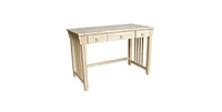 Slickblue Unfinished Wood Computer Desk with Pull-Out Keyboard Tray and Drawer
