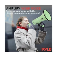 Pyle 50-Watt Portable Megaphone with Siren, MP3 Input, Automatic Siren, Shoulder Strap