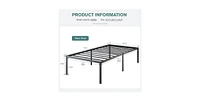 Slickblue High Metal Platform Bed Frame with Under-bed Storage Space