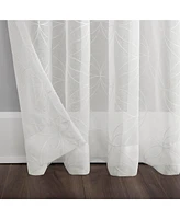 No. 918 Tamaryn Embroidered Trellis Sheer Rod Pocket Curtain Panel