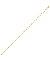 Classic Rope Link Chain Bracelet (2-1/3mm) in 10k Gold