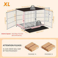 Bingopaw Wooden Dog Crate End Table Pet Kennel Cage Furniture