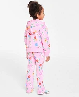 Epic Threads Toddler Girl Floral Full Zip Hoodie Assistant Gardener Graphic T Shirt Floral Flared Pants Exclusively At Macys