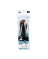 Royal & Langnickel Zen 73 Series 5pc Multi Media Artist Paint Brush Pack Spotter Variety