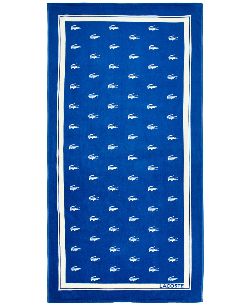 Lacoste Home Foulard Croc Cotton Beach Towel