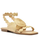 Arezzo Women's Gia Square Toe Flat Sandals