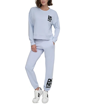 Dkny Sport Women's Embroidered-Logo Sweatshirt