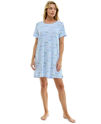 Roudelain Women's Printed Short-Sleeve Sleepshirt