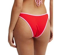 Cotton On Women's Ribbed Refined High-Side Brazilian Bikini Bottoms