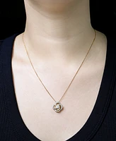 2-Pc. Set Diamond Pendant Necklace & Earrings (1/2 ct. t.w.) in 14k Gold-Plated Sterling Silver, Exclusively at Macy's