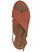 Lucky Brand Women's Tonita Crossband Espadrille Wedge Sandals