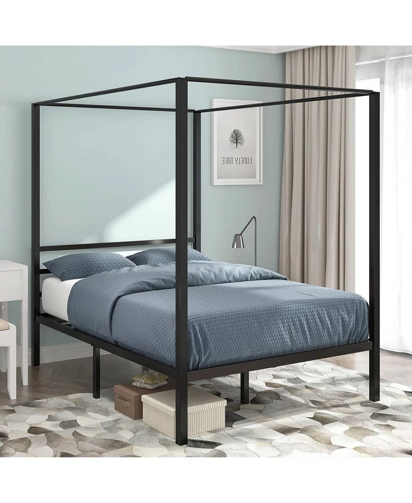 Slickblue Modern Four Poster Canopy Bed