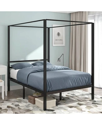 Slickblue Modern Four Poster Canopy Bed