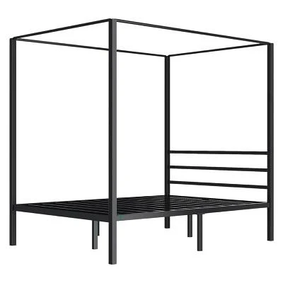 Slickblue Modern Four Poster Canopy Bed Stylish Elegant Frame For Bedroom
