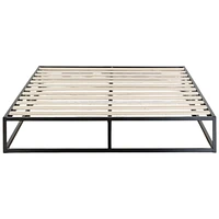 Slickblue Modern 10-inch Low Profile Metal Platform Bed Frame with Wood Slats