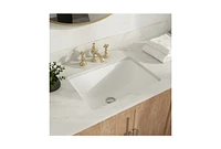 DeerValley Ursa Undermount Bathroom Sink 18" X 13" Rectangular Vitreous China with Overflow