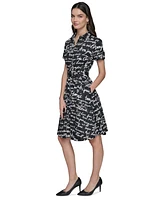 Karl Lagerfeld Paris Women's Printed Shirtdress