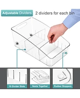 Sorbus Clear Organizing Bins on Wheels (Varying Sizes