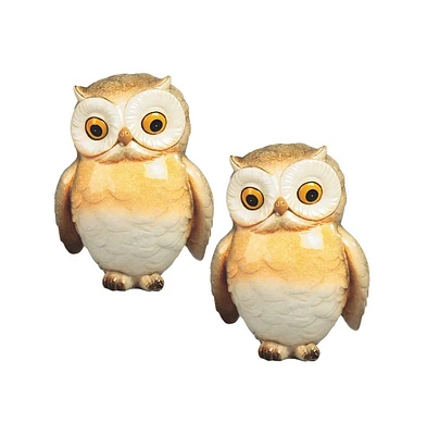 Fc Design "2-pc Gift Set" 5"H Owl Look Forward Figurine Statue Ornament Home Room Office Decor and Perfect Gift Ideas for Housewarming, Holidays and B