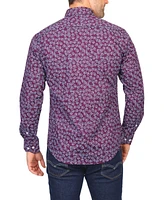 Tailorbyrd Men's Ditzy Floral Printed Sport Shirt