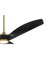 Casa Vieja 60" La Jolla Surf Soft Brass Led Ceiling Fan with Remote