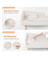 Bingopaw Luxury Cat Bed Stool Dog Sofa Couch Bed Rubber Wood Legs with Soft Cushion