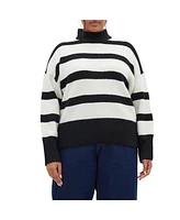 City Chic Plus Hampstead Wide Stripe Sweater