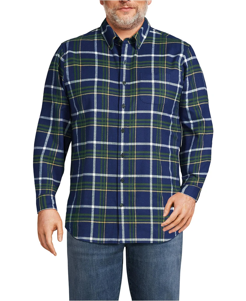 Lands' End Big & Tall Traditional Fit Flagship Flannel Shirt