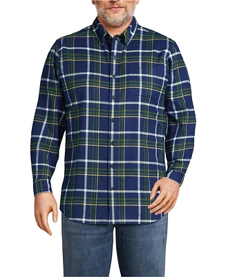 Lands' End Big & Tall Traditional Fit Flagship Flannel Shirt