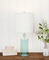 Lavish Home 8" Clear Glass Open Base Table Lamp