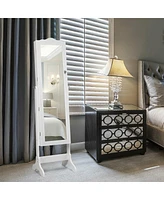 Gouun 14 Led Jewelry Armoire Cabinet with Full Length Mirror and 4 Tilting Angles