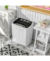 Gouun 8 lbs Portable Mini Twin Tub Spinner Semi-Automatic Washing Machine