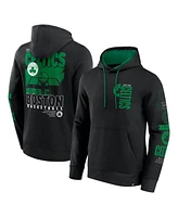 Fanatics Men's Black Boston Celtics Game Time Crossover Pullover Hoodie