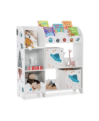 Gouun Kids Toy and Book Organizer Children with Storage Bins