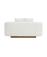 Homelegance 71" White Label Lyman Sherpa Love Seat