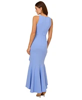 Adrianna Papell Women's Cascading-Ruffle Crepe Gown