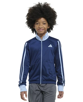 adidas Big Boys Long-Sleeve Colorblocked Tricot Jacket