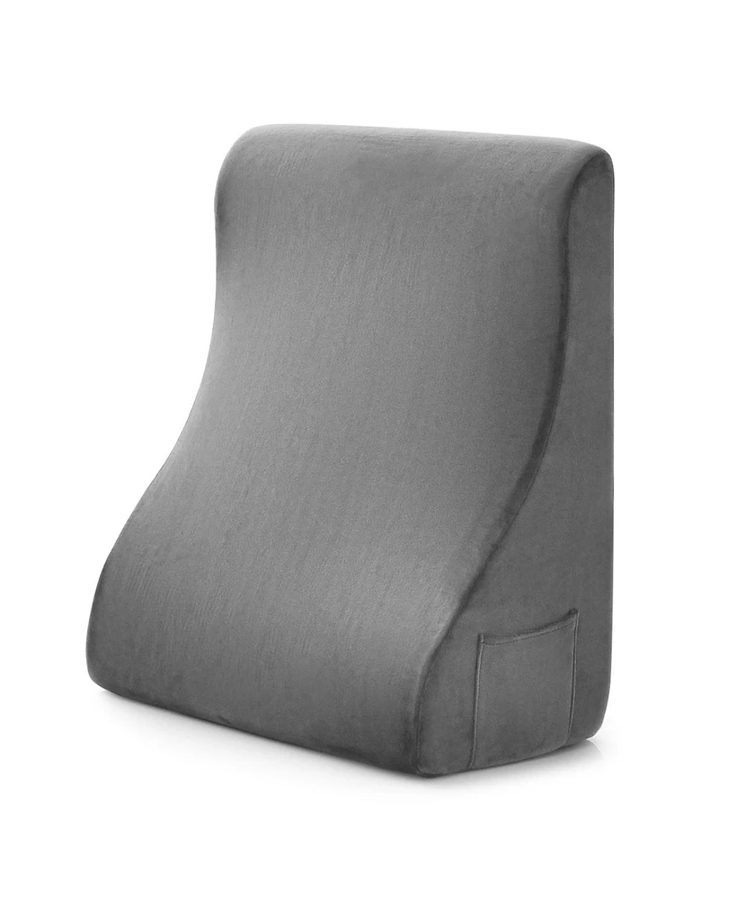 Gouun Bed Wedge Pillow with Tablet Stand and Side Pockets