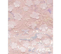 Jump Juniors' Sequinned Floral-Applique Strapless Mini Dress