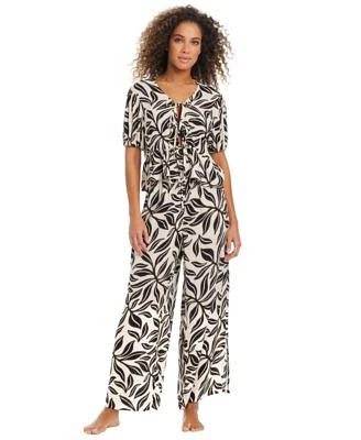 Bar Iii Womens Resort Daze Cover Up Tie Front Top Drawstring Pants Exclusively At Macys