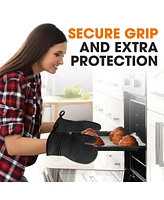 Cheer Collection Set of 2 Premium Silicone Oven Mitts