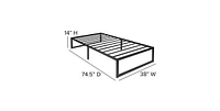 Slickblue Steel Slat Platform Bed