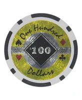 Slickblue Black Diamond Holo Inlay Poker Chips (25-Pack) Casino-Style Poker Chips