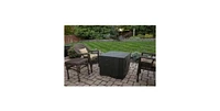 Slickblue 30-inch Outdoor Bronze Lp Propane Gas Fire Pit with Lava Rocks and Cover