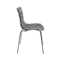 LeisureMod Astor Water Ripple Design Dining Chair